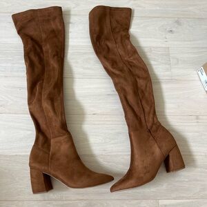 Brand New w/ box Steve Madden Rich Cognac Tan Over-the-Knee Boots